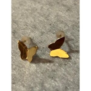 Earrings‎ Butterfly Gold-tone